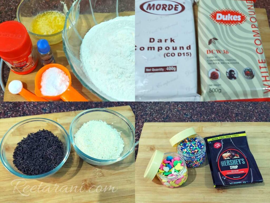 Ingredients Of Homemade Chocolate Donuts Recipe In Hindi