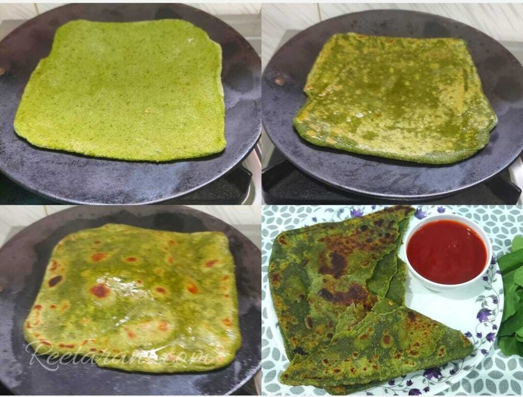 how to make Spinach Paratha Recipe