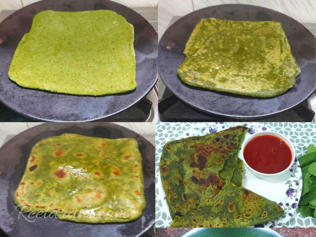 how to make Spinach Paratha Respi