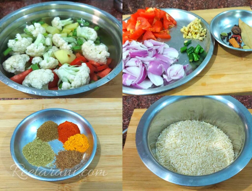Ingredients Vegetable Tehri Recipe