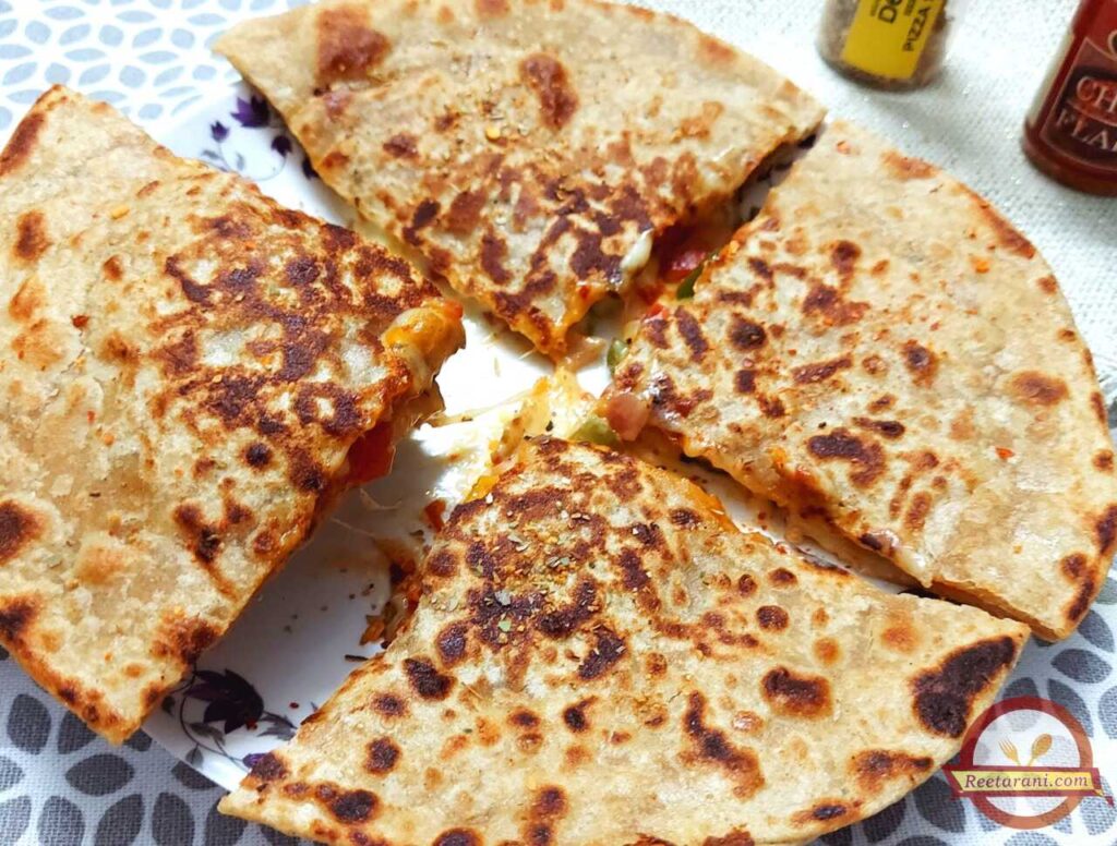 Pizza Stuffing Cheese Paratha