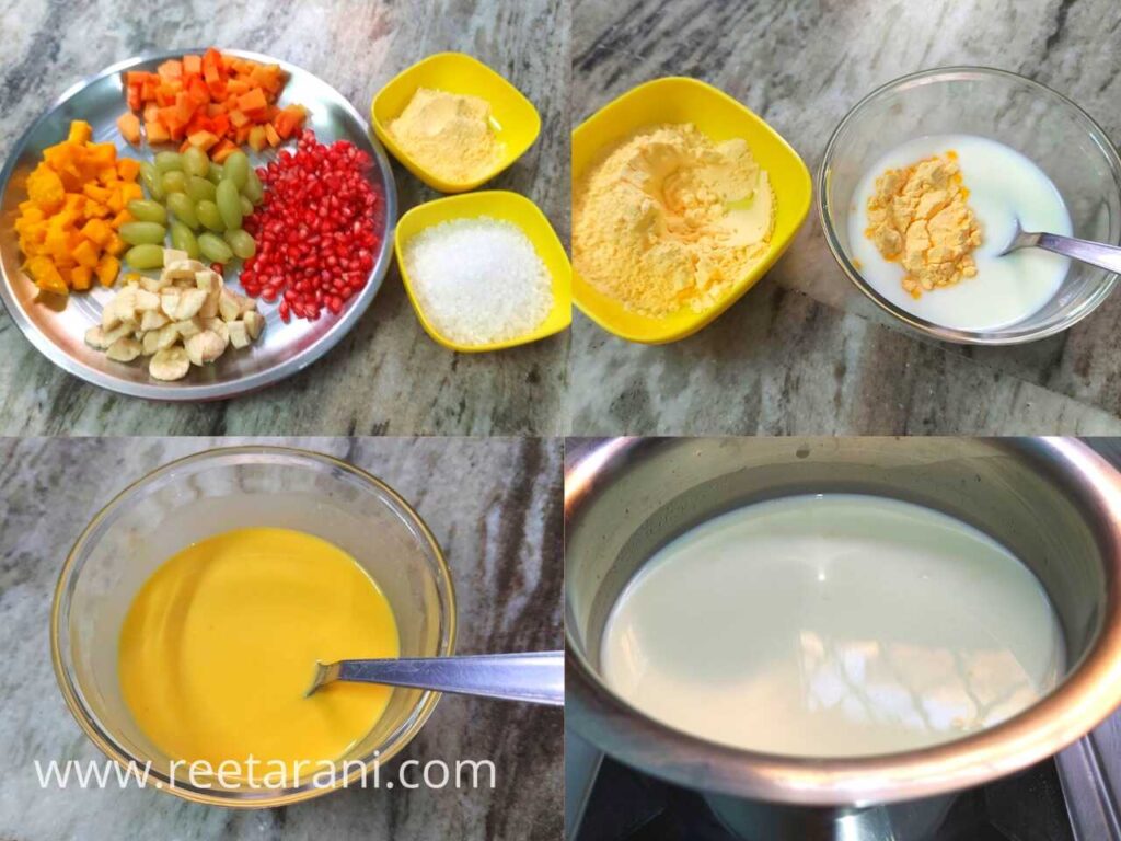 How to Make Fruit Custard