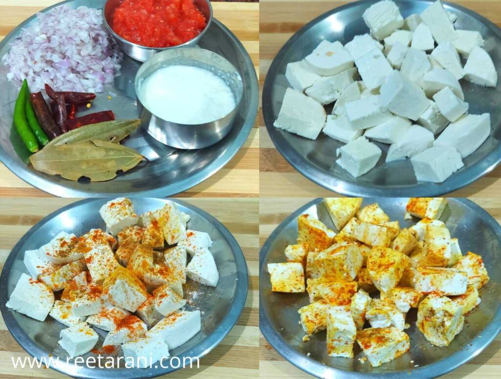 Ingredients of Dhaba Style Paneer Masala