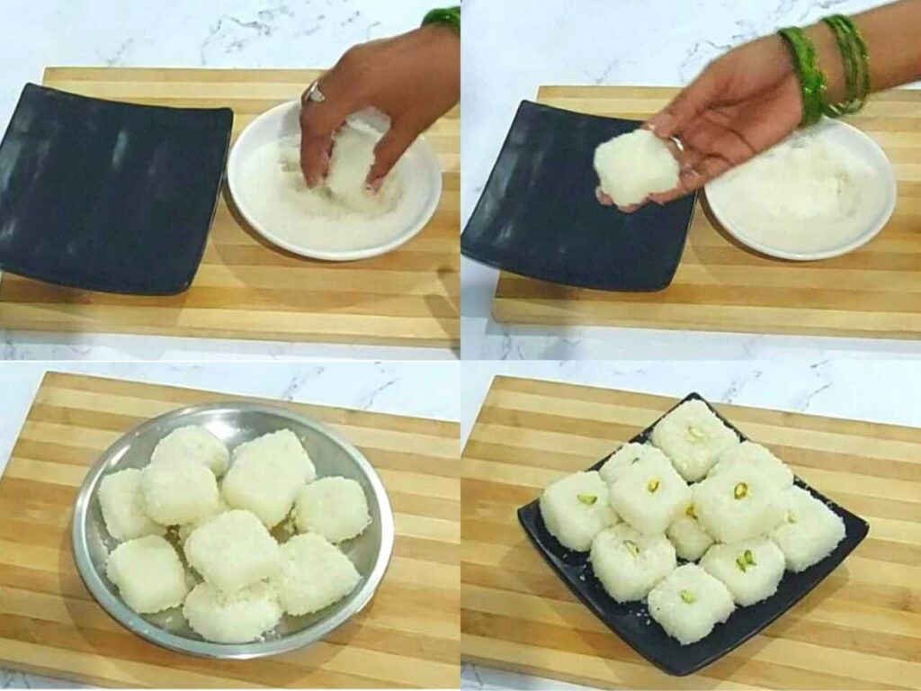 how to make nariyal barfi