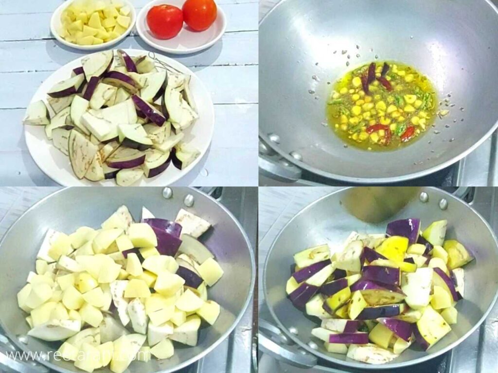 Eggplant (Brinjal) with potatoes