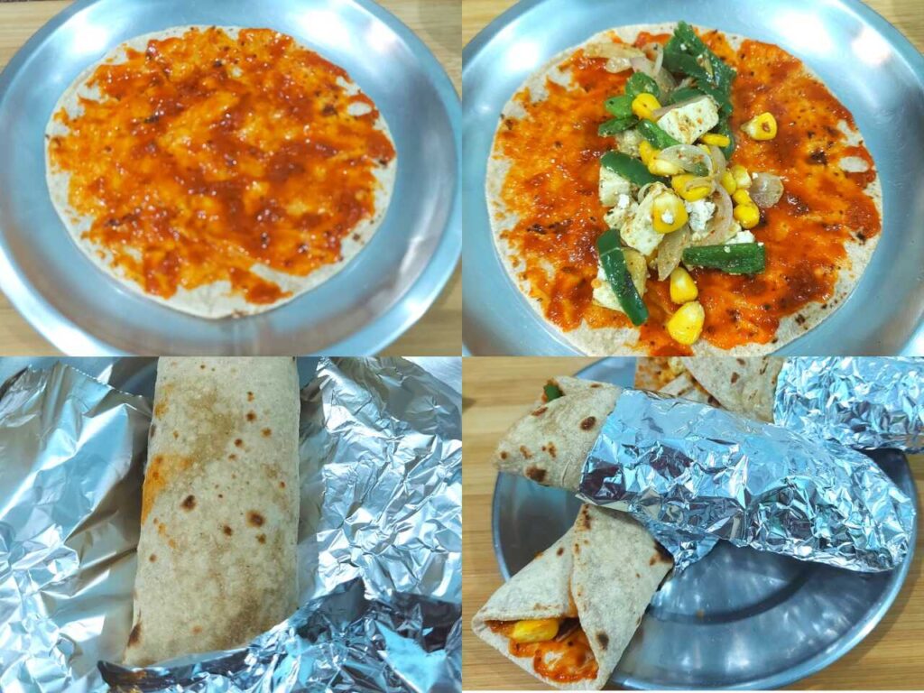 How to make Leftover Chapati Rolls