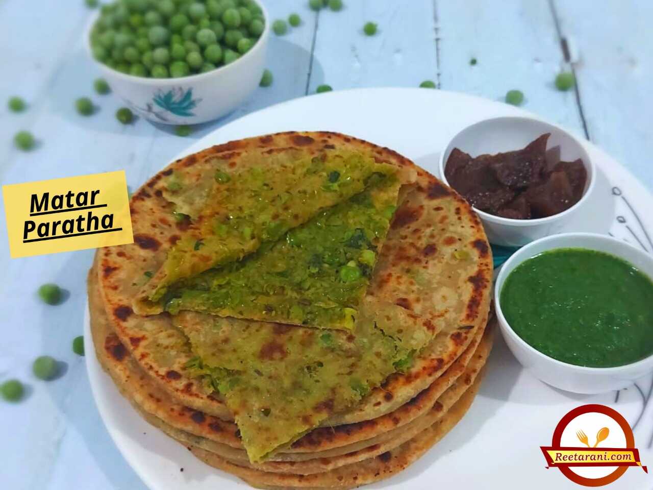 Stuffed Green Pea Paratha Matar ka Paratha Recipe मटर पराठा