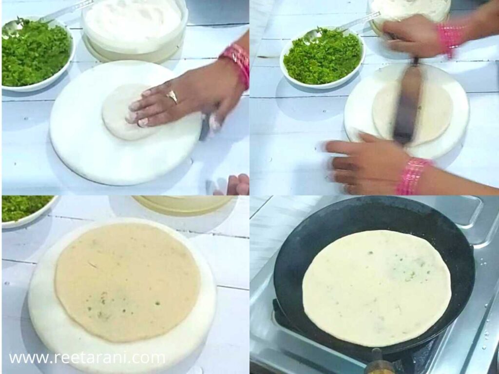 hare matar ka paratha recipe in hindi