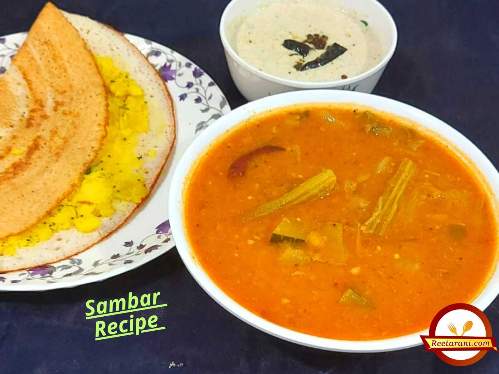 Sambar Recipe with Drumstick and Brinjal
