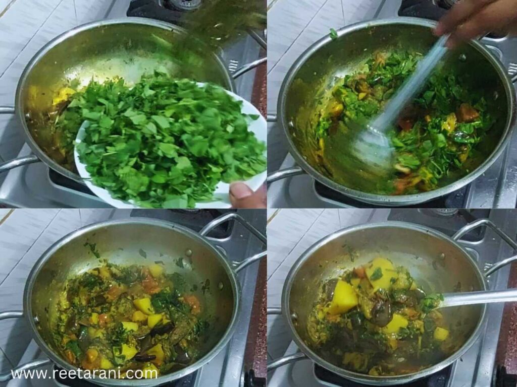 How To Make Potato Brinjal Fenugreek Vegetable