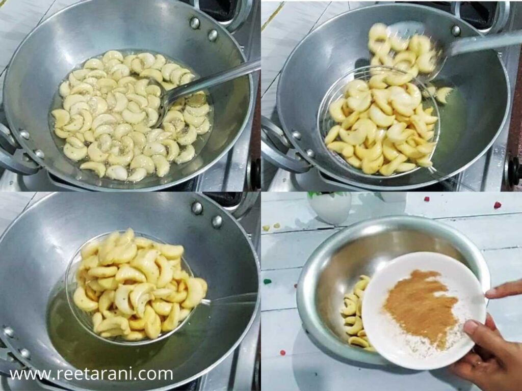 how to make kaju namak pare