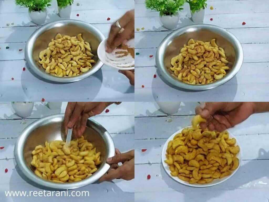 how to make masala kaju namak para