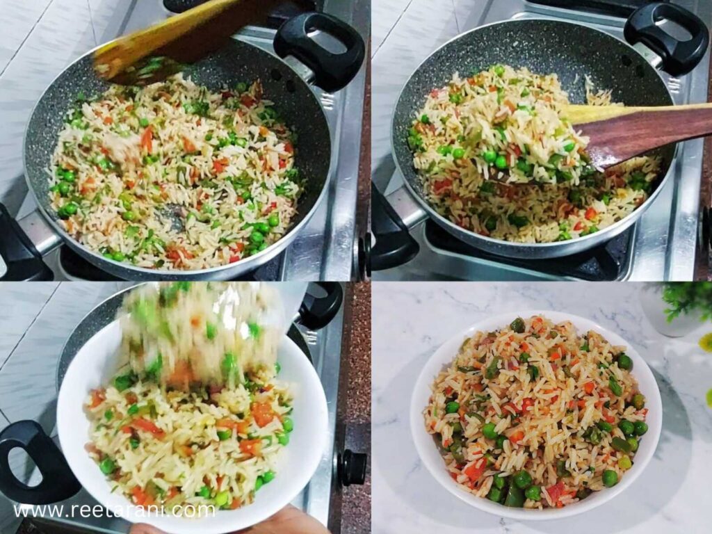 instant veg biryani with leftover rice