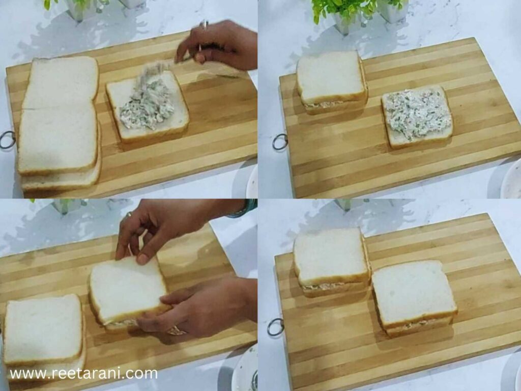how to make bread dahi sandwich