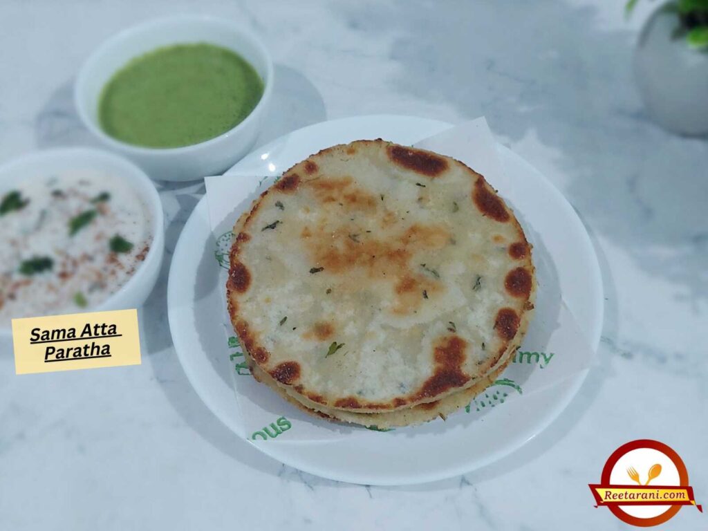 Samak Atta Paratha Recipe With Curd Coriander Leaves Chutney