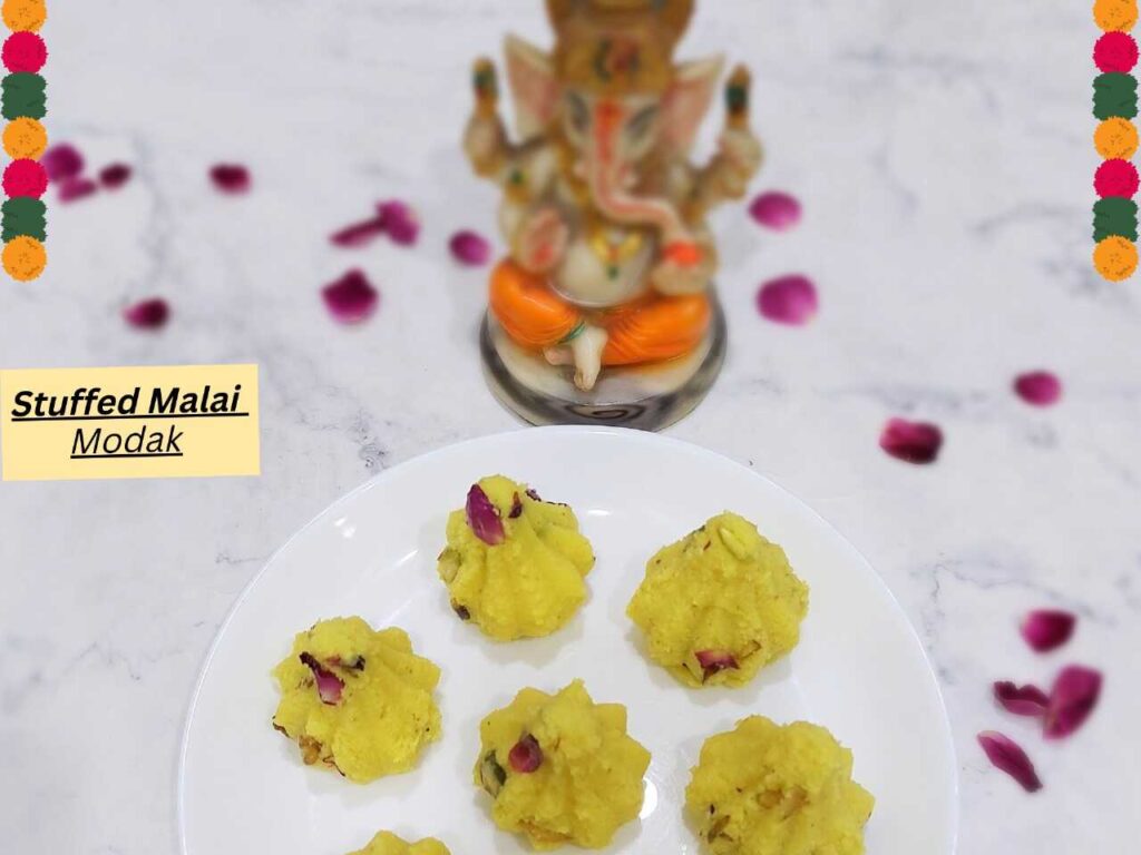 Stuffed Malai Modak Recipe