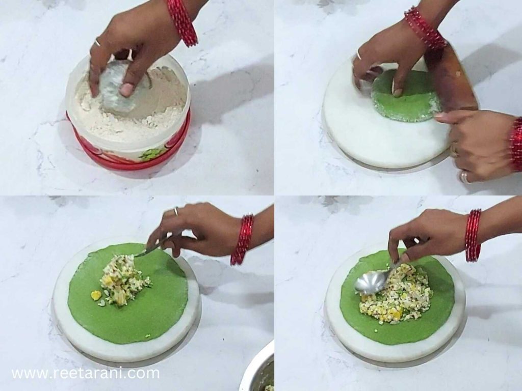 sweet corn cheese paratha