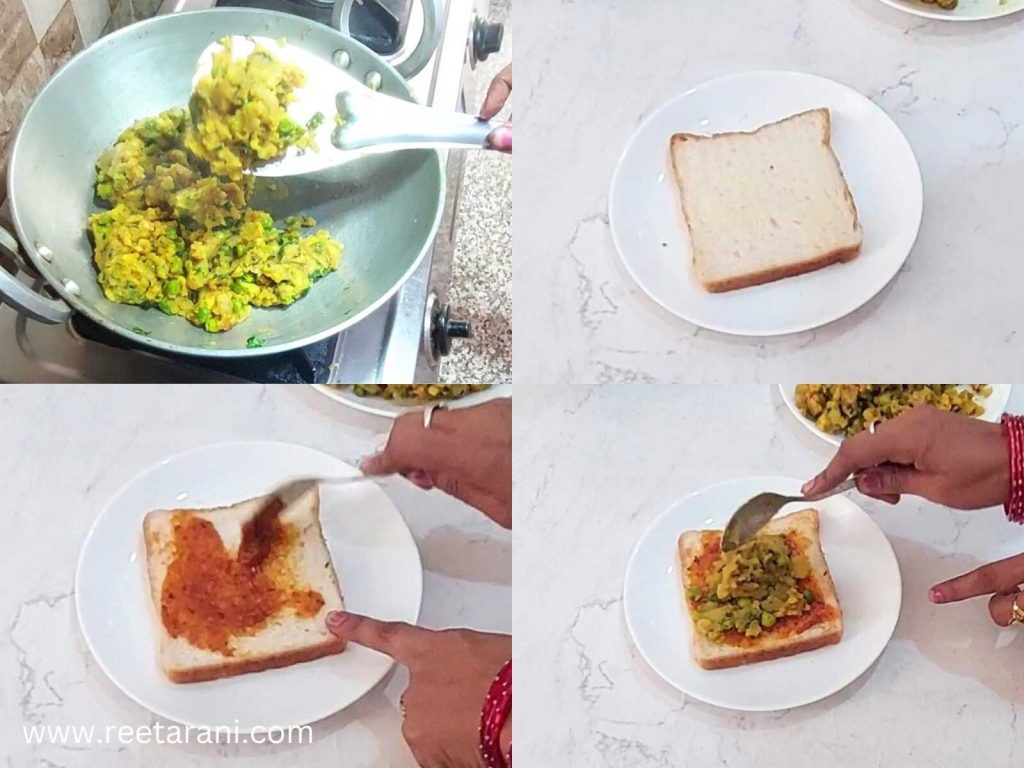 aloo cheese sandwich