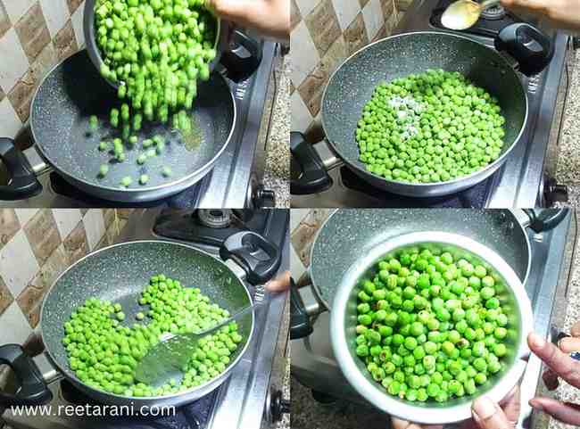 Freshly made Aloo Matar Paratha with curd and pickle
