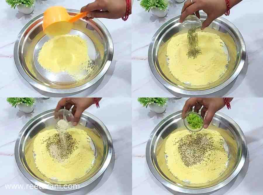 Masala makka matar bati prepared on gas tandoor